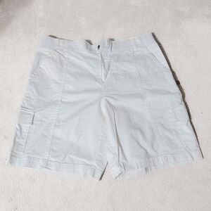Lee Womens White Cargo Shorts Size 10 Medium